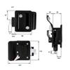RV Door Lock Zinc Alloy Entry Door Latch Lock Replacement Kit with 2 Keys for Travel Trailer