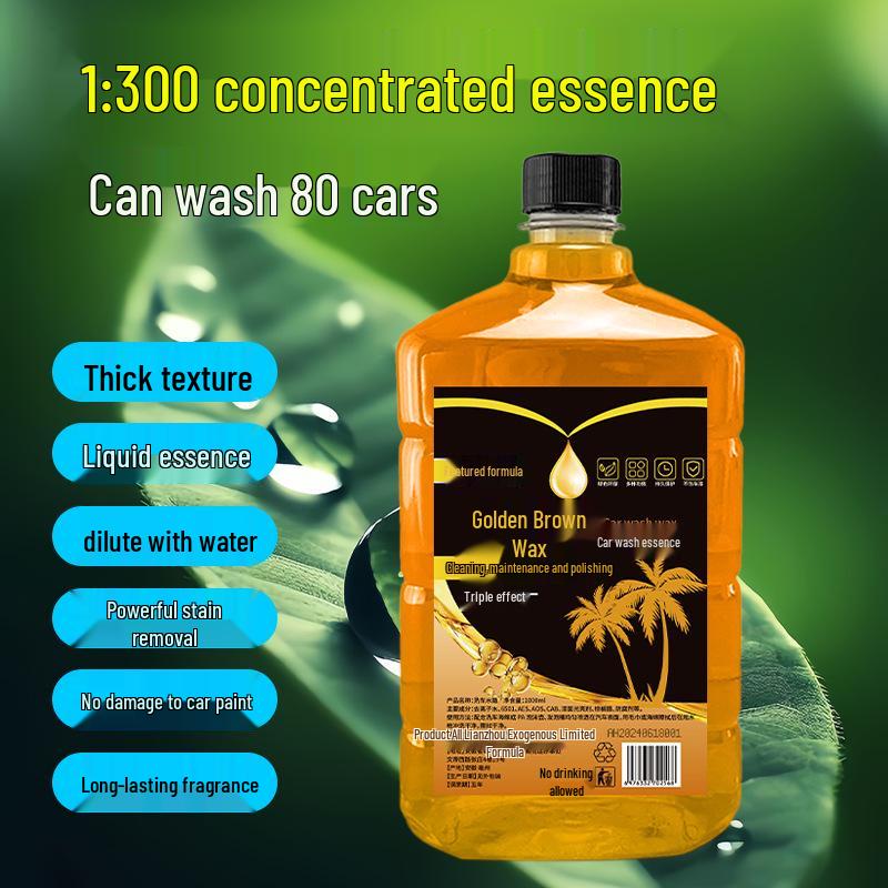 Concentrated Gold Brown Car Wash Foam Cleaner & Decontamination Wax Set