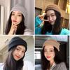 Autumn and Winter Korean Style Trendy Versatile Thick Wool Hat Ins Japanese Face Protecting Small Warm Ear Protecting Knitted Hat