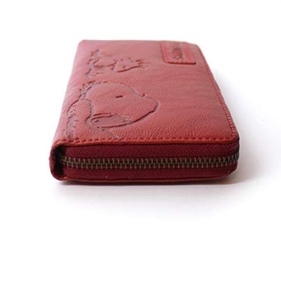 PEANUTS Snoopy FRIEND Round Zipper Long Wallet SNPY-73053 (red)