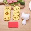 Cute Cat Rice Ball Mold Set Kids Cartoon Lunch Box DIY Creative Japanese Rice Sushi Tool Cake Molds Silicone Molds