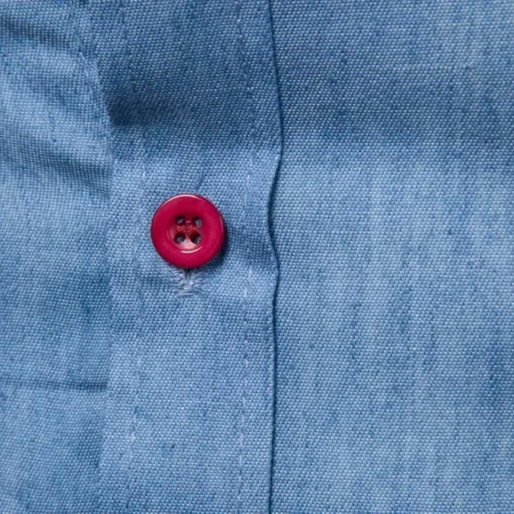 Осенняя джинсовая рубашка мужская повседневная с лацканами, облегающая, не требующая глажки, горячая распродажа, уличная одежда, отложной воротник, стандартная застежка на пуговицы