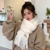 Warm Winter Cashmere Scarf Solid Color Shawl Wrap Fashion Long Tassel Scarves Women