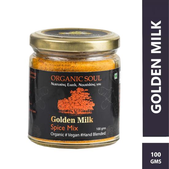 Spice Mix Golden Milk (100 G), Golden Milk Spice Mix Organic Soul
