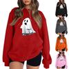 Women's Casual Fashion Halloween Print Long Sleeve O-Neck Sweatshirts Pullover Top