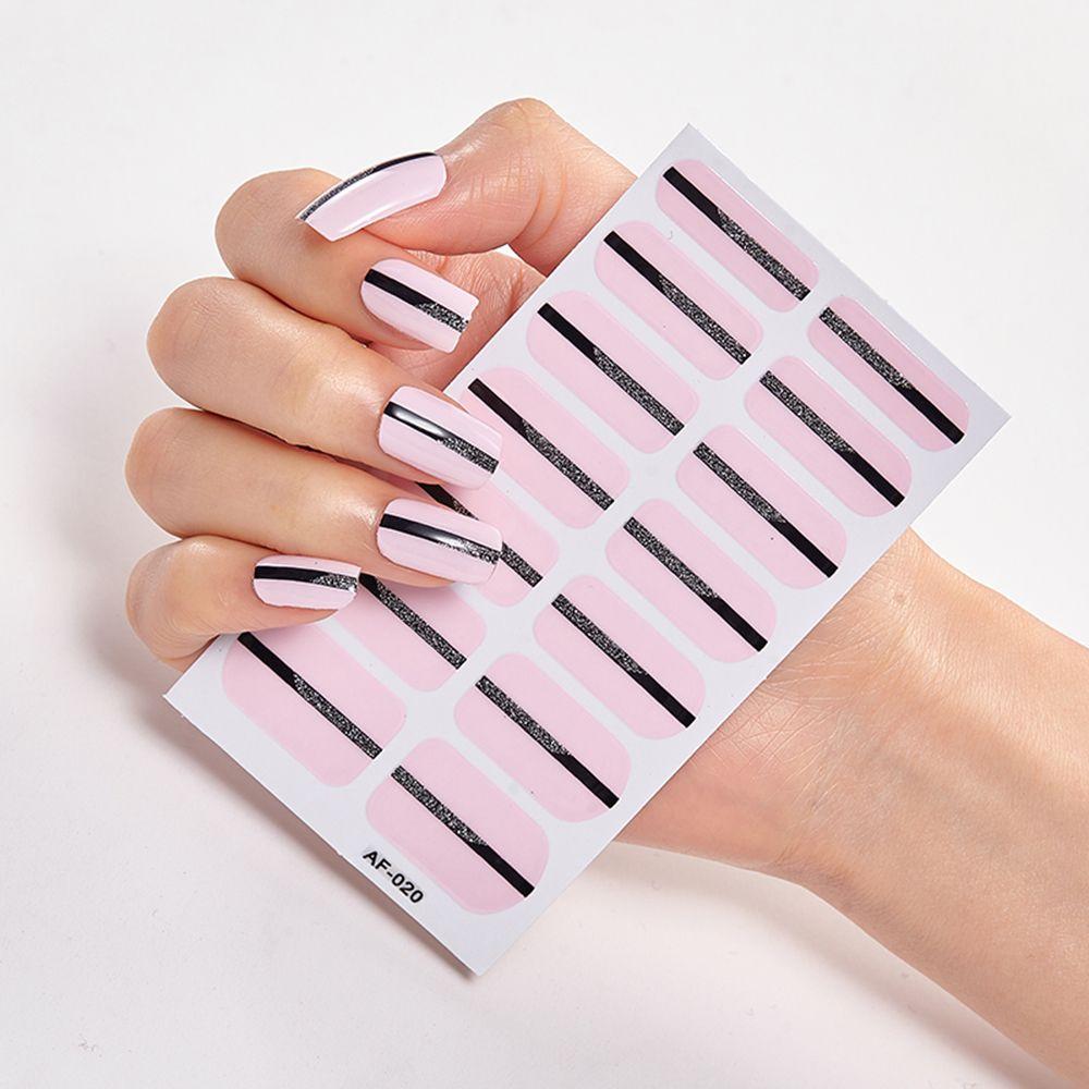 Girls Press On Nail Self Adhesive Nail Polish Strips Nail Art Decal Nail Stickers Full Nail Wraps