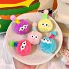 Children Cartoon Plush Hairpin Fuzzy Soft Plush Ball Big Eyes Elastic Spring