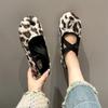 Fashion 2024 Fashion Women's Shoes Elastic Band Women's Flats Hot Sale Round Toe Casual Flats Women New Leopard Print Flat Low Heels