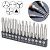 New 13/7/5Pcs Special-shaped Screwdriver Bit Set U-shaped Y-Type Triangle Inner Cross Three Points Triangular Screwdriver Bit