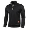 Men's Trendy Zipper Sweater Jacket - Thin Velvet, Knitted Sleeves, Large Size