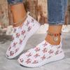 Fashion Women Shoes Print Breathable Sneakers Woman Slip-on Light Non-slip Flats Ladies Soft Bottom Casual Sports Shoes for Women