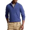Polo Ss23 Solid Color Logo Embroidered Half-Zip Long Sleeve Sweater Men Sweater Blue 710777743-012