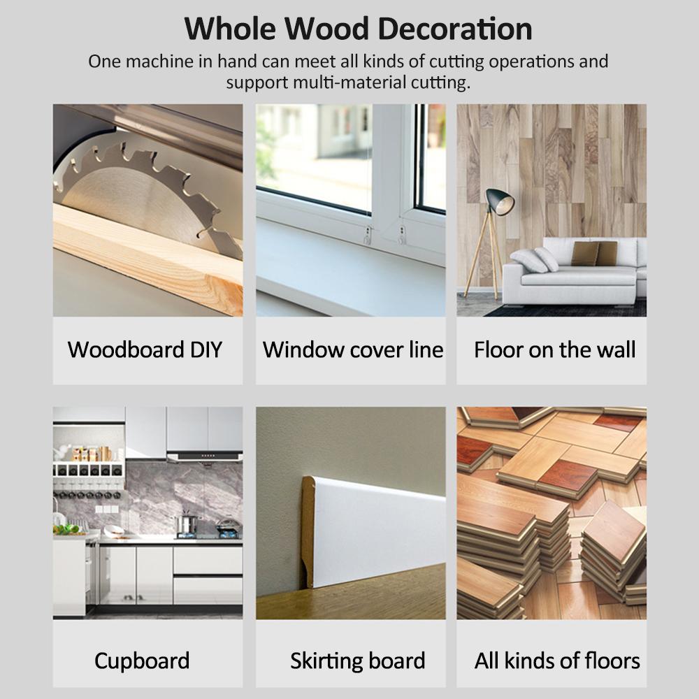 2500W 340mm*280mm Woodworking Decoration Table Saw Newly Upgraded Stainless Steel Table Top with