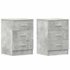 2-teiliges Minimalistisches Schlafzimmer Nachttischset, Mit 3 Schubladen Zur Aufbewahrung, Minimalistischer Schubladenschrank, 38x35x56 Cm