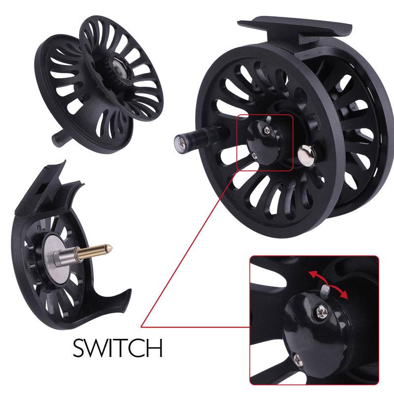 Fly Fishing Reels with Large Arbor High Quality Body and Spool In Fly Reel for Stream River Fishing