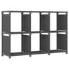 VidaXL Display Shelf 6 Cubes Bookcase Storage Shelf Organizer Storage Rack Home Interior Grey 322608