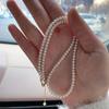 Exquisite Mother-of-Pearl Necklace: Lustrous, Non-Fading Baby Rice Bead Clavicle Chain for Women