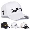 Unisex Letter Embroidery Side Cross Baseball Caps Outdoor Adjustable Spring and Autumn Casual Sunscreen Hat