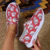 Spring and Autumn New Cartoon Printed Canvas Casual Single Shoes Women's Large Size Flat-soled Single Shoes
