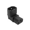 10A 3Pin Iec Connector Down Up 90 Angled Iec 320 C14 Male To C13 Female Power Adapter Ac Plug For Lcd Led Wall Mount Tv