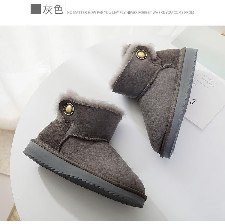 100% Natural Wool New Arrival 2024 Woman Winter Classic Snow Boots Genuine Sheepskin Women's Boots High Quality Shoes Women