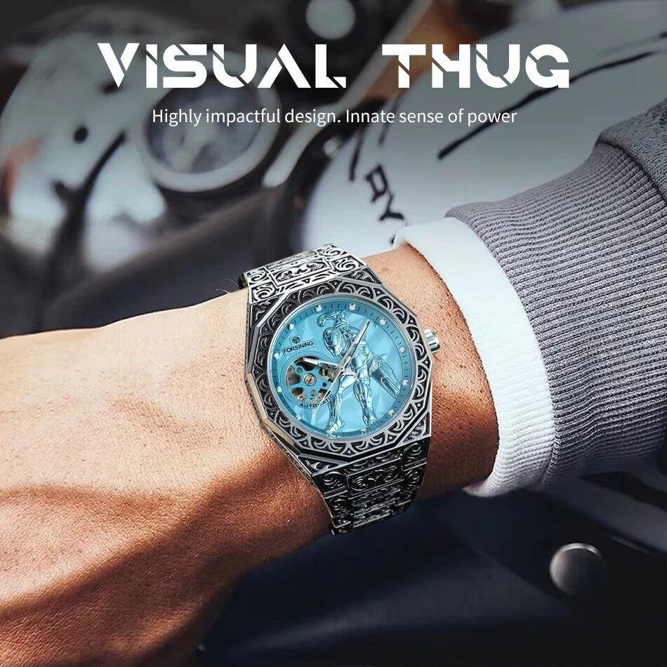 Men's Business Fashion Mechanical Watch Top Brand Automatic Mechanical Stainless Steel Clock Gifts for Men
