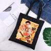 Uncharted Ruben Fleischer Nathan Drake Shopping Bag Women Canvas Tote Bags Eco Bag Shopper Shoulder Bags Black