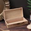 Retro Jewelry Box Desktop Natural Wood Clamshell Storage Decoration Wooden