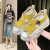Fashion Thick-soled Increase Sandals Summer New Wear Hollow-out Anti-slip Wear-resistant Sports Baotou Shoes