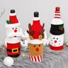 Creative Christmas Wine Bottle Set Snowman Santa Claus Elk Wine Bottles Cover Bags Xmas Party Dinner Table Decor New Year Gifts