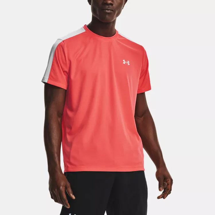 Under Armour Training Quick-Dry Crew Neck T-Shirt Men Tops Orange 1361479-690