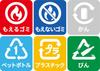 Trash Sorting Stickers, Trash Can Stickers, Outdoor Set, Burnable and Non-burnable, Plastic, PET Bottles, Cans, Bottles, Plastic, Recycling Mark,
