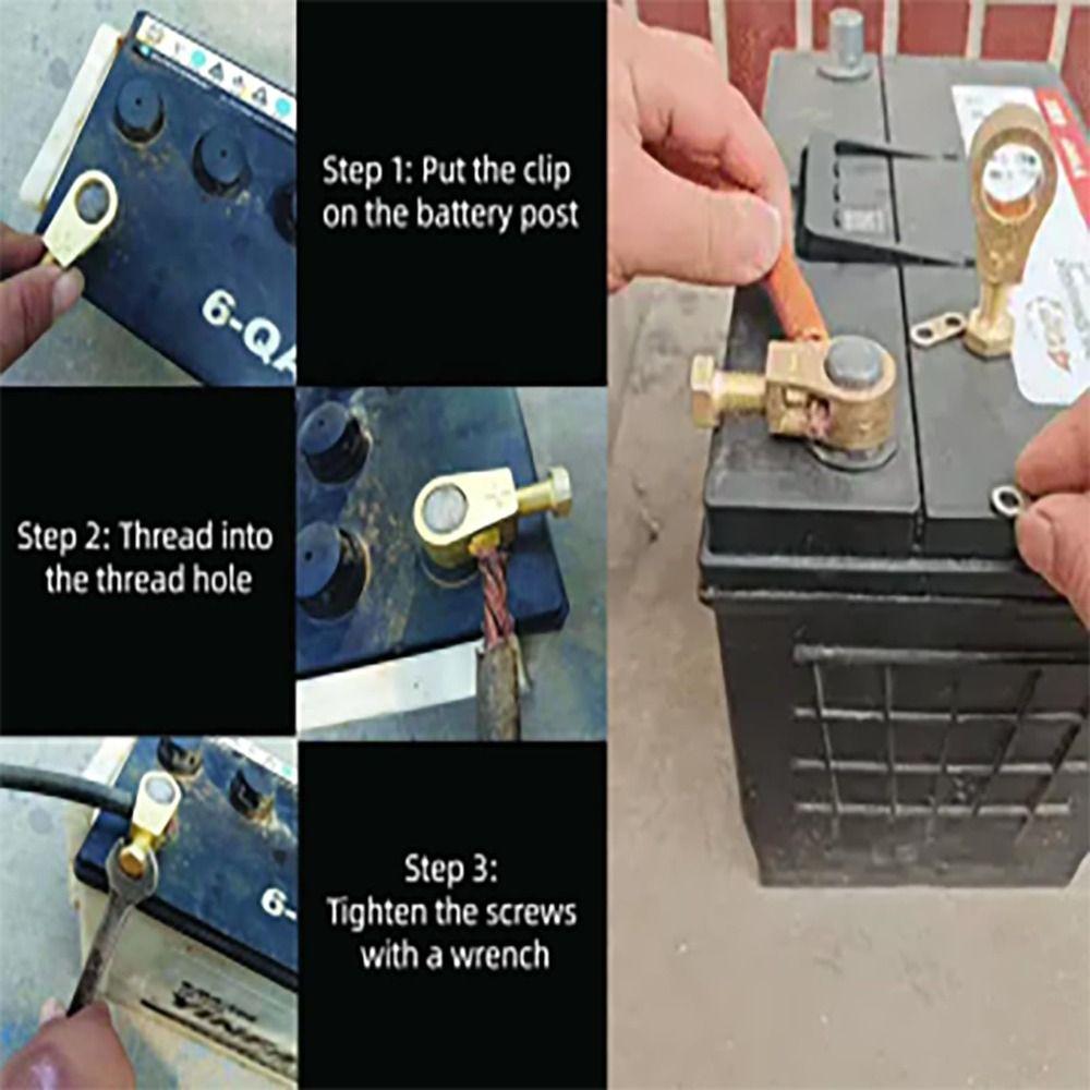 Pure Copper Battery Connection Clip Thicken Car Battery Terminal Battery Cable Terminal Connectors Positive And Negative