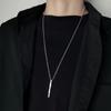 Cool Personality Alloy Pendant Necklaces Chain Jewelry Vertical Bar Straight Necklace