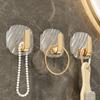 4pcs Luxury Punch-Free Wall Hooks Strong Sticky Coat Hanger Rack for Clothes Towel Bag Key Kitchen & Door Organizer Easy Install