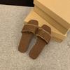 Flat Bottom Oneword Fashion Cool Slippers Summer New Korean Version Retro Opentoed Outer Slippers Light