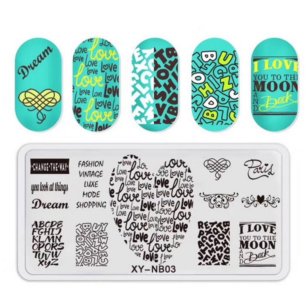 1PC Stainless Steel Printing Nail Stamping Plates Manicure Leaves Maple Template Mold Xmas Snowflakes Nail Art DIY Decorations