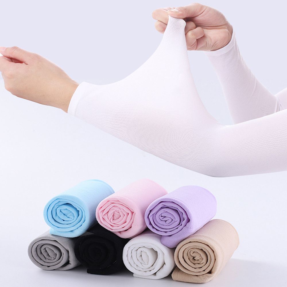 Exposed Thumb Summer Cooling Sportswear Running Arm Cover Arm Sleeves Outdoor Sport Sun Protection