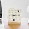 Wood Perpetual Calendar Desktop Acrylic Calendar Stand Week Month Day Display Desk Decor for Home Office Shop Bar