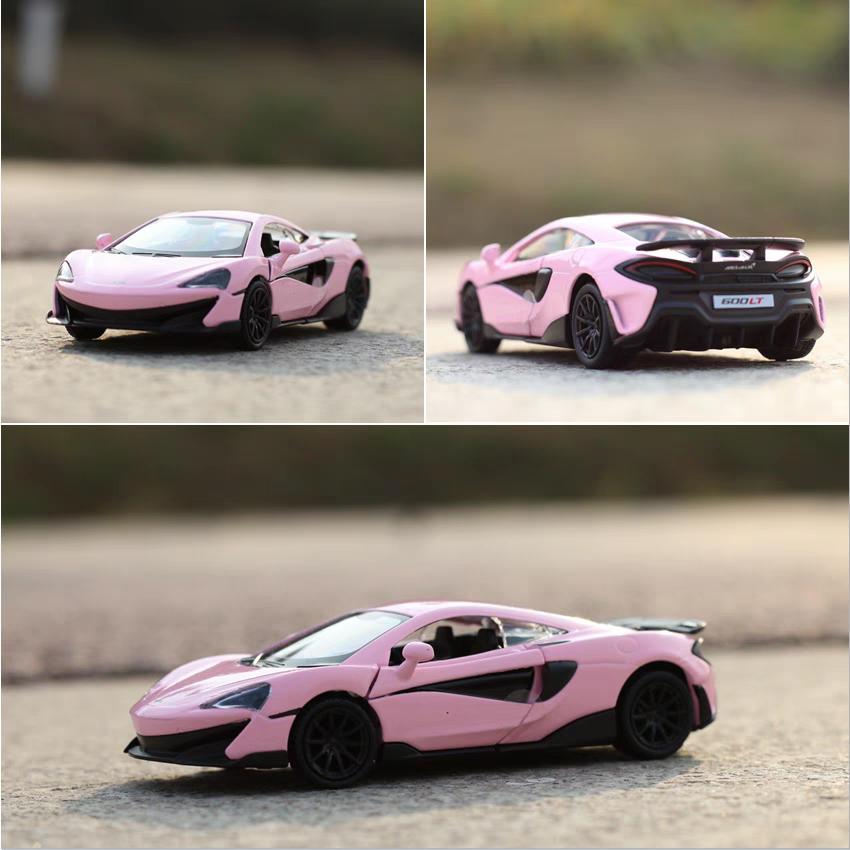 McLaren 600LT Supercar 5 Inch Metal Car Simulation Diecast & Toy Vehicles RMZ City 1:36 Alloy Model Pull Back Action