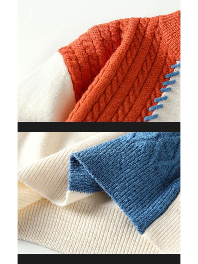 Men's Casual Crew Neck Knitted Sweater - Autumn/Winter Collection