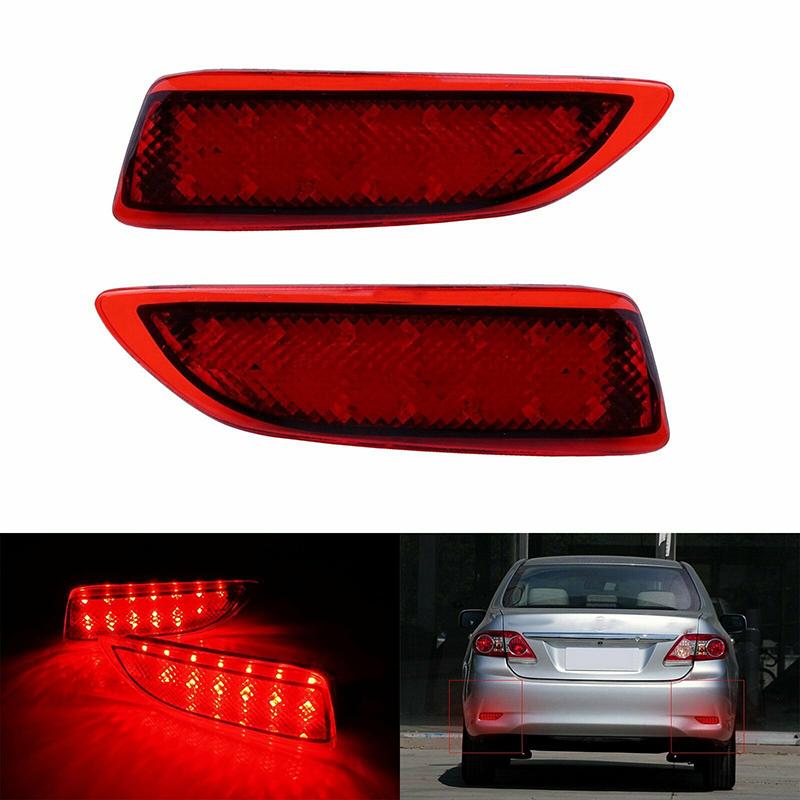 One Pair Car LED Reflector Lamp Rear Bumper Tail Driving Stop Signal Brake Lights For Toyota Corolla 2011-2013 For Lexus CT200