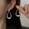 Simple Geometric Oval Earrings Light Luxury Premium Drop Earrings Jewelry Accessories Girls Gift