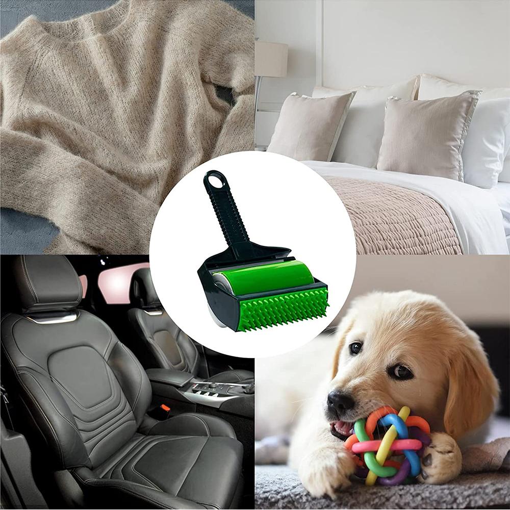 2 Pcs Reusable Washable Stick It Roller for Pet Hairs, Clothes, and Car Seats