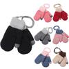 Toddler Baby Boys Girls Winter Knitted Gloves Children Cartoon Thickened Warm Gloves