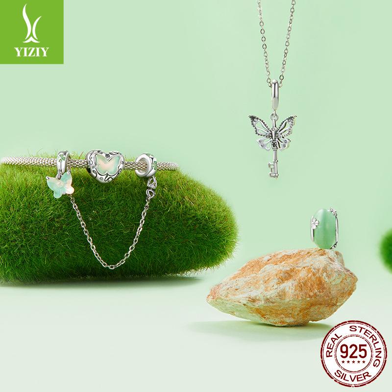 Diy Bracelet Beaded Accessories Wizard Of Oz Butterfly Butterfly Heart 925 Silver Beads Loose Beads