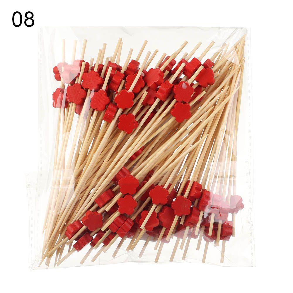 Salad Sandwich Toothpicks Food Fruit Cocktail Decor Bamboo Picks Handmade Toothpicks Fruit Sticks