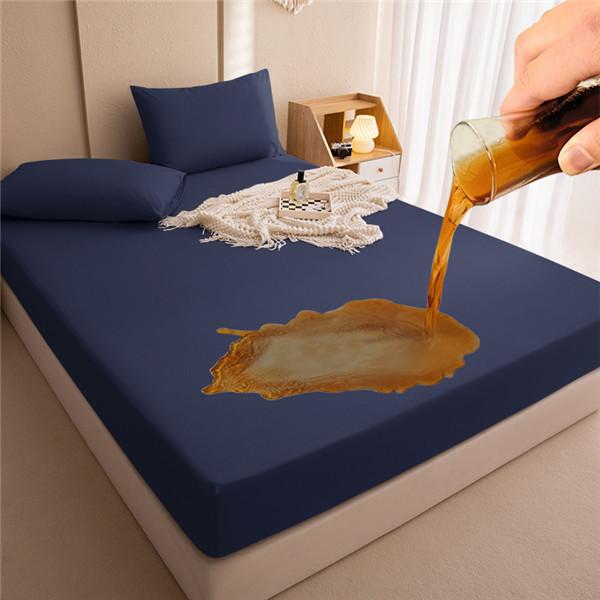 Elastic Band Fitted Bed Sheet Waterproof Bed Mattress Protector Pad Bed Double Couple Bedspread Multi Size Bed Sheet