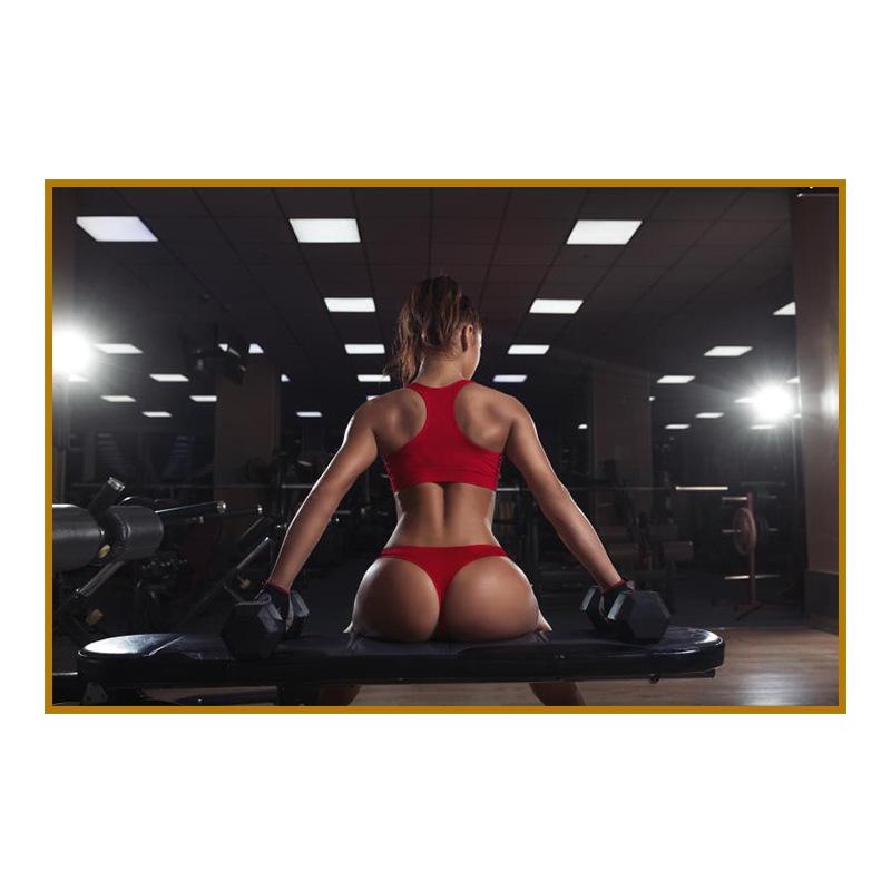 Modern Gym Fitness Canvas Painting Bodybuilding Character Wall Art Poster Sexy Men Women Muscle Wall Picture Mural Cuadros