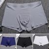 Мужские трусы-боксеры, однотонные, U-образные, дышащие, шорты, эластичные, со средней талией, повседневные